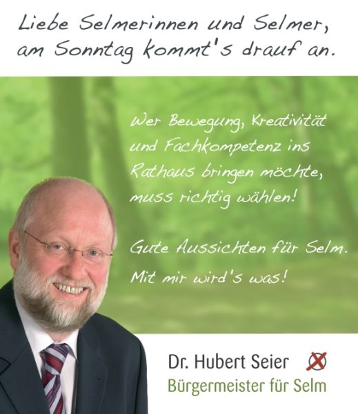 Dr. Hubert Seier, Bürgermeister für Selm